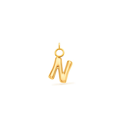 Mini Molten Initial Charm (Gold)
