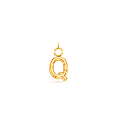 Mini Molten Initial Charm (Gold)