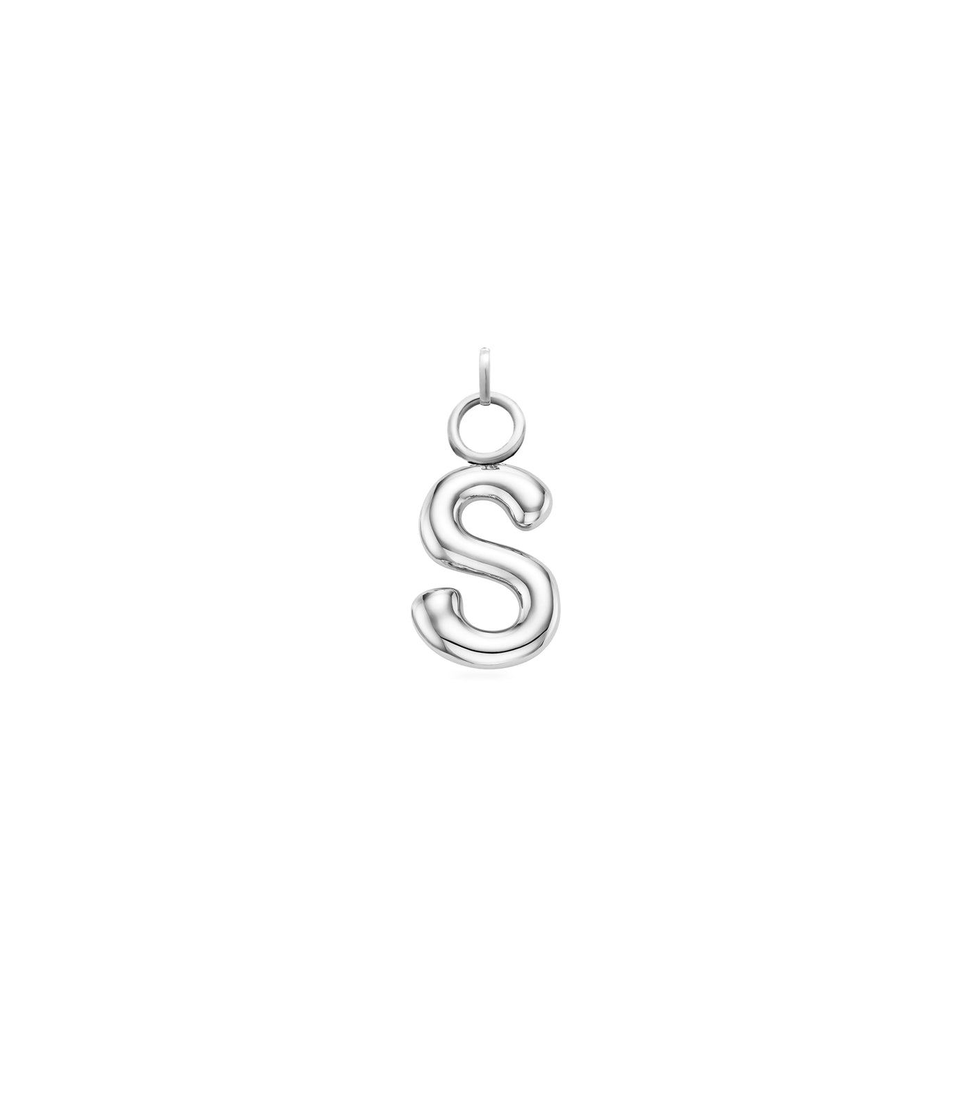 Mini Molten Initial Charm (Silver)