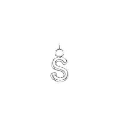 Mini Molten Initial Charm (Silver)