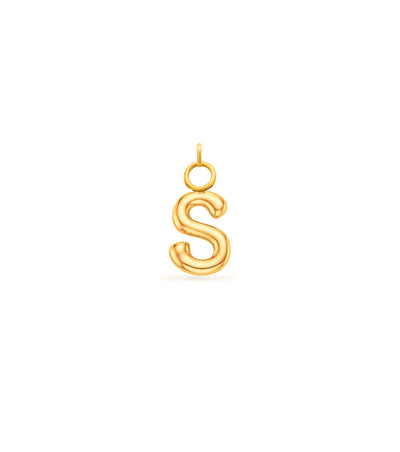 Mini Molten Initial Charm (Gold)