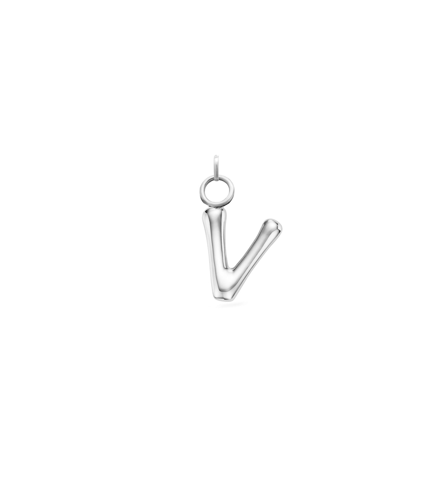 Mini Molten Initial Charm (Silver)