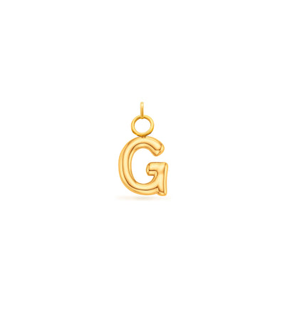 Mini Molten Initial Charm (Gold)