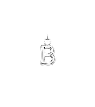 Mini Molten Initial Charm (Silver)