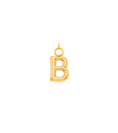 Mini Molten Initial Charm (Gold)