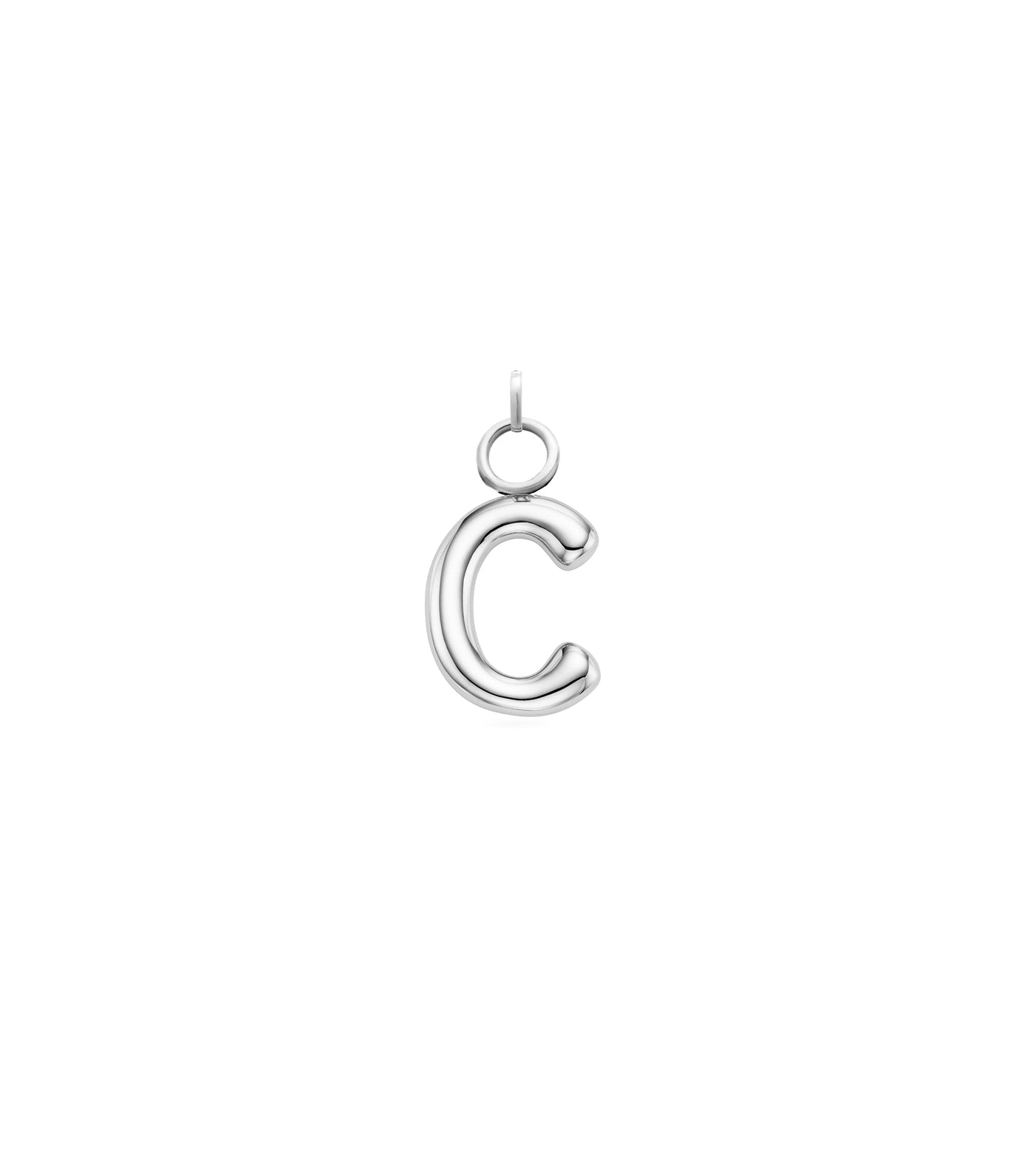 Mini Molten Initial Charm (Silver)