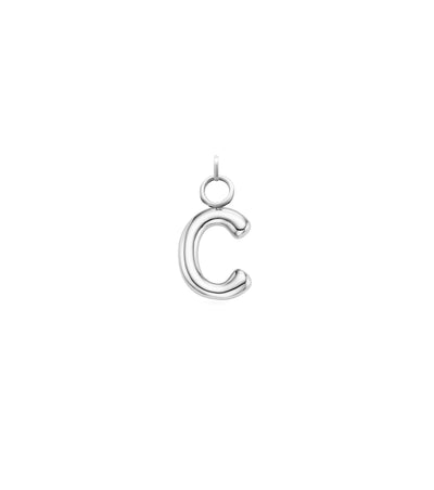 Mini Molten Initial Charm (Silver)