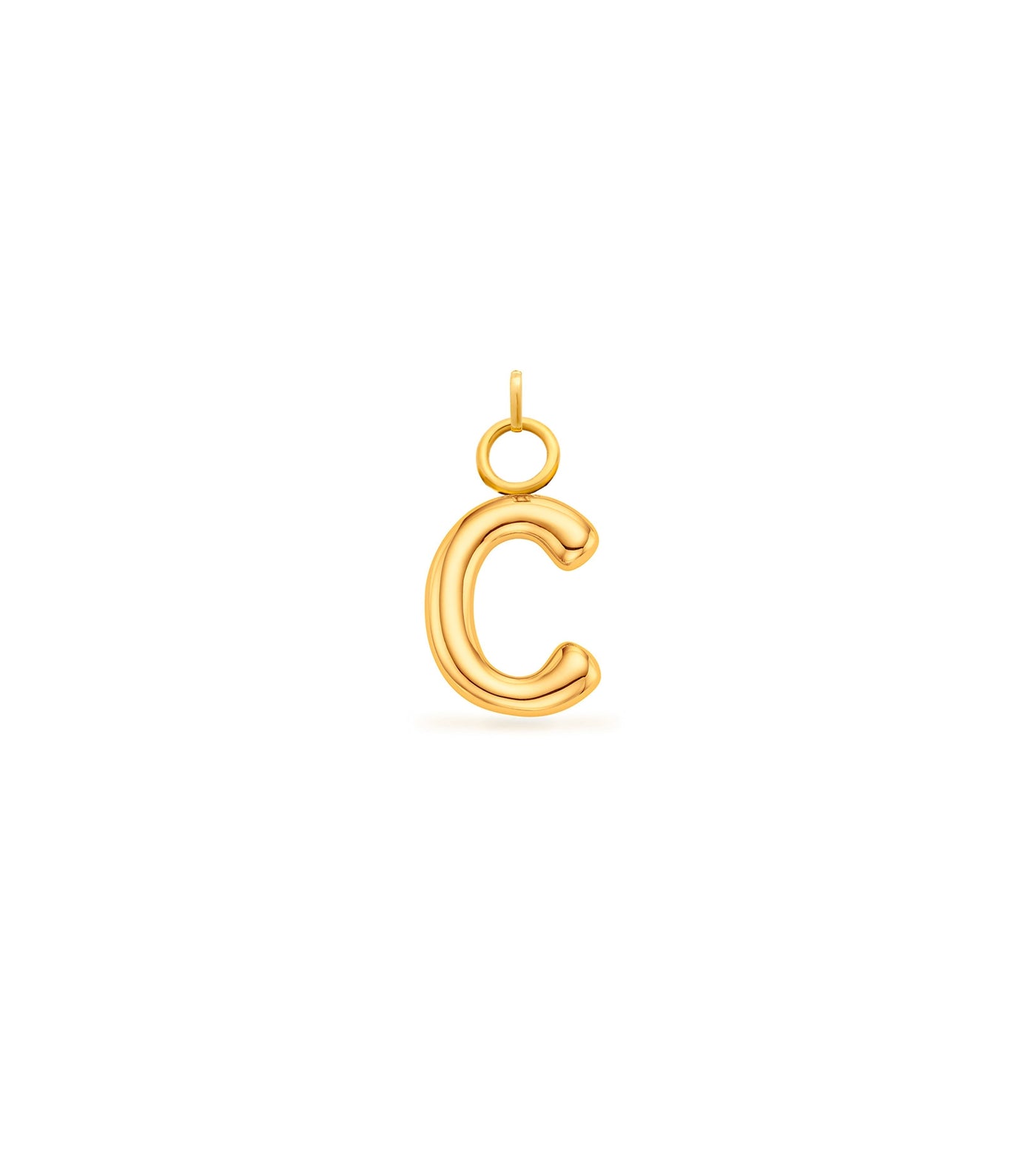 Mini Molten Initial Charm (Gold)