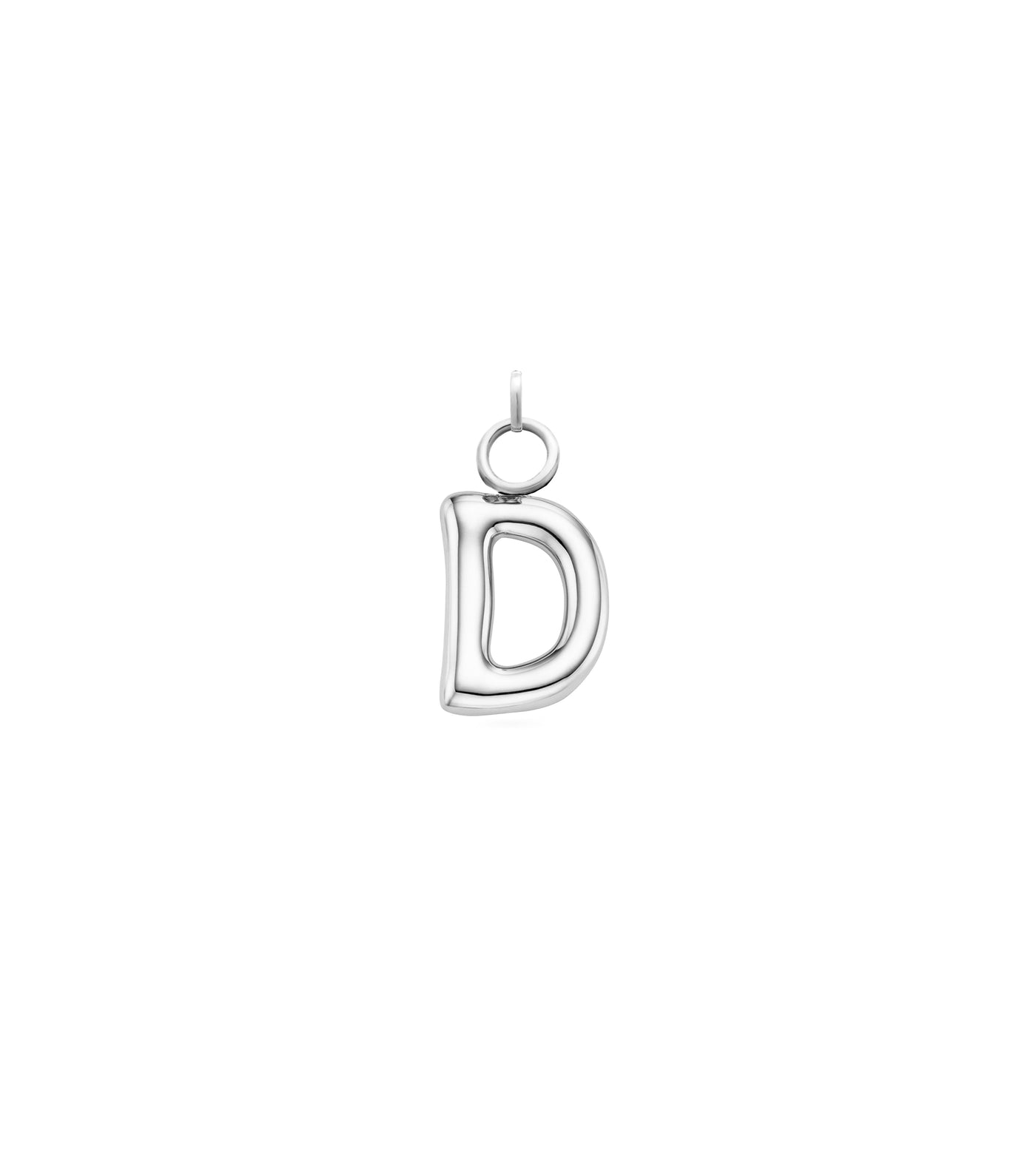 Mini Molten Initial Charm (Silver)
