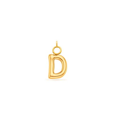 Mini Molten Initial Charm (Gold)