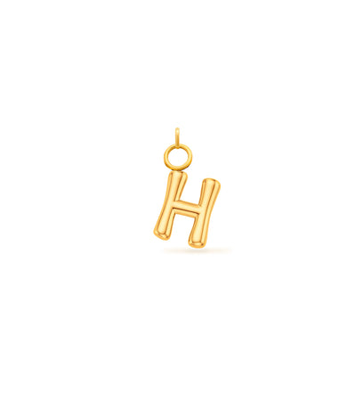 Mini Molten Initial Charm (Gold)