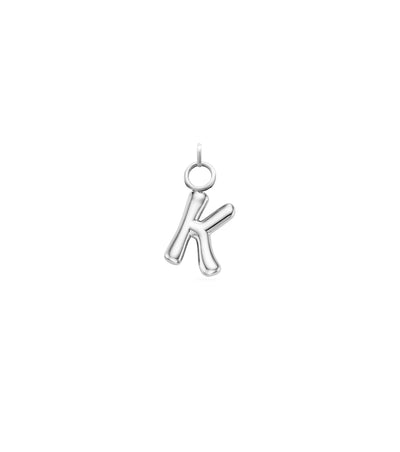 Mini Molten Initial Charm (Silver)