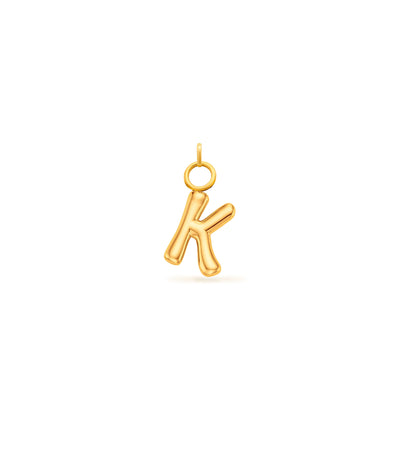 Mini Molten Initial Charm (Gold)