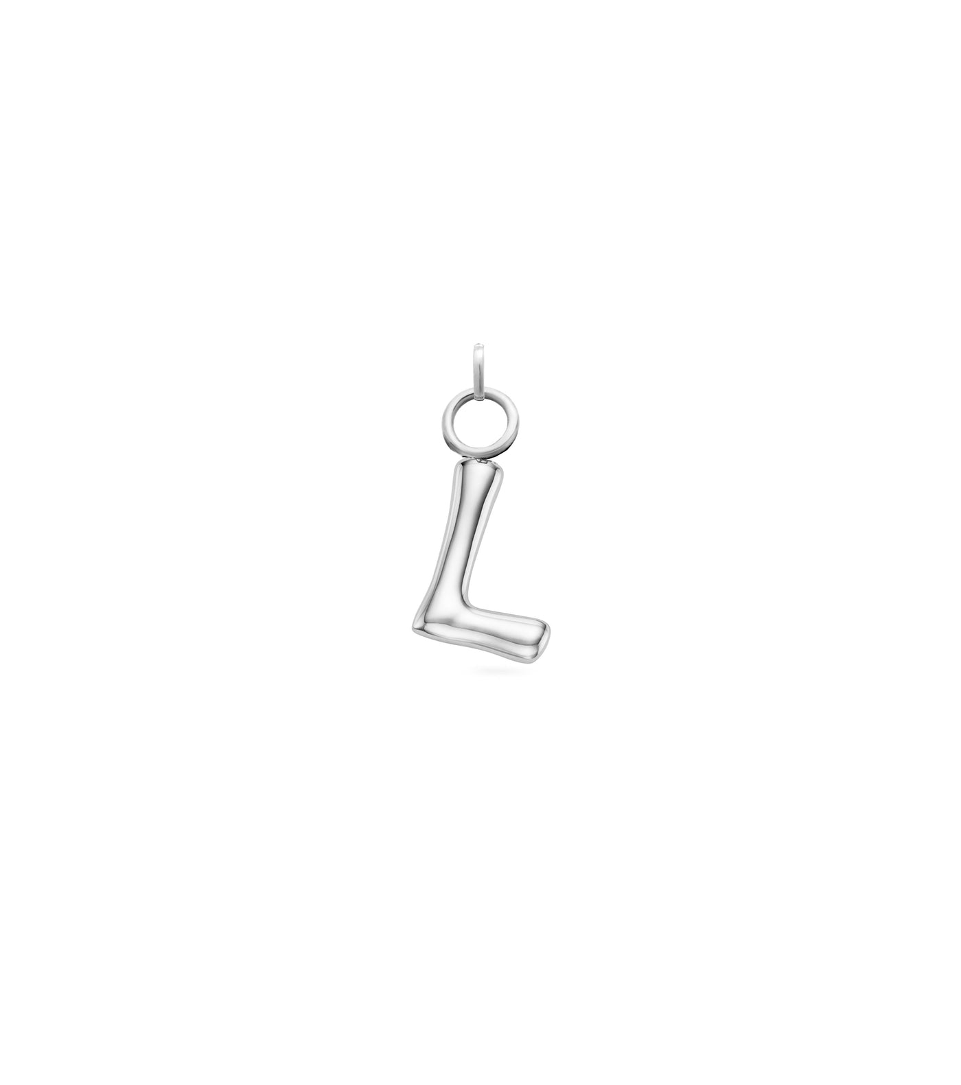 Mini Molten Initial Charm (Silver)