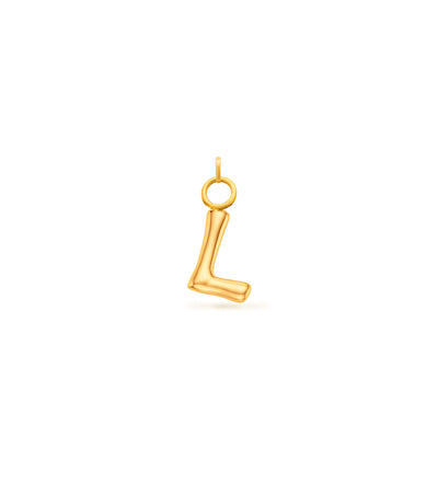Mini Molten Initial Charm (Gold)