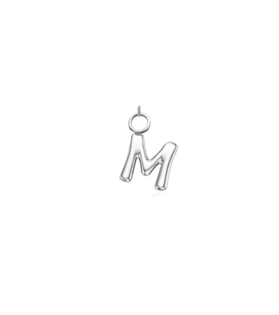 Mini Molten Initial Charm (Silver)