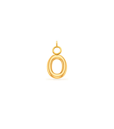 Mini Molten Initial Charm (Gold)