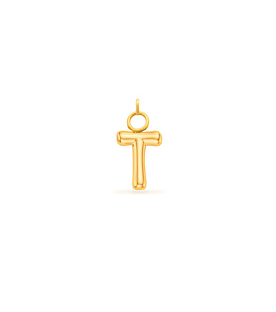Mini Molten Initial Charm (Gold)