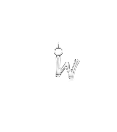 Mini Molten Initial Charm (Silver)