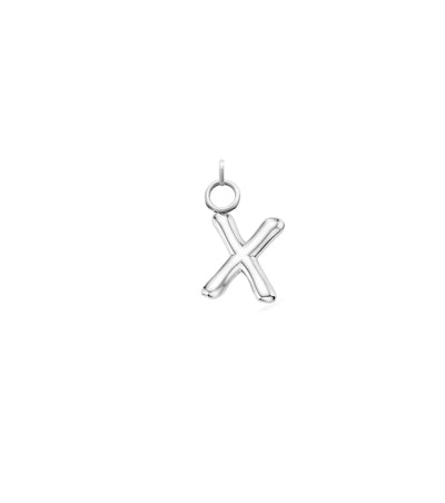 Mini Molten Initial Charm (Silver)
