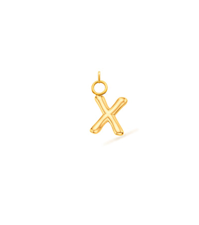 Mini Molten Initial Charm (Gold)