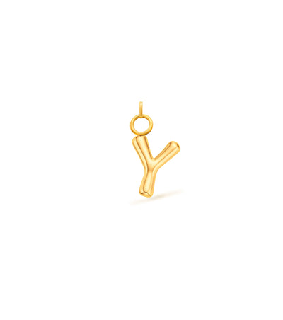 Mini Molten Initial Charm (Gold)