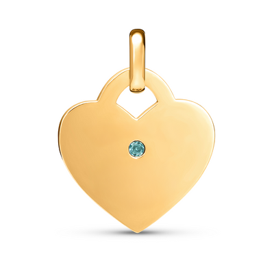 Heart Token Oval Necklace (Gold)