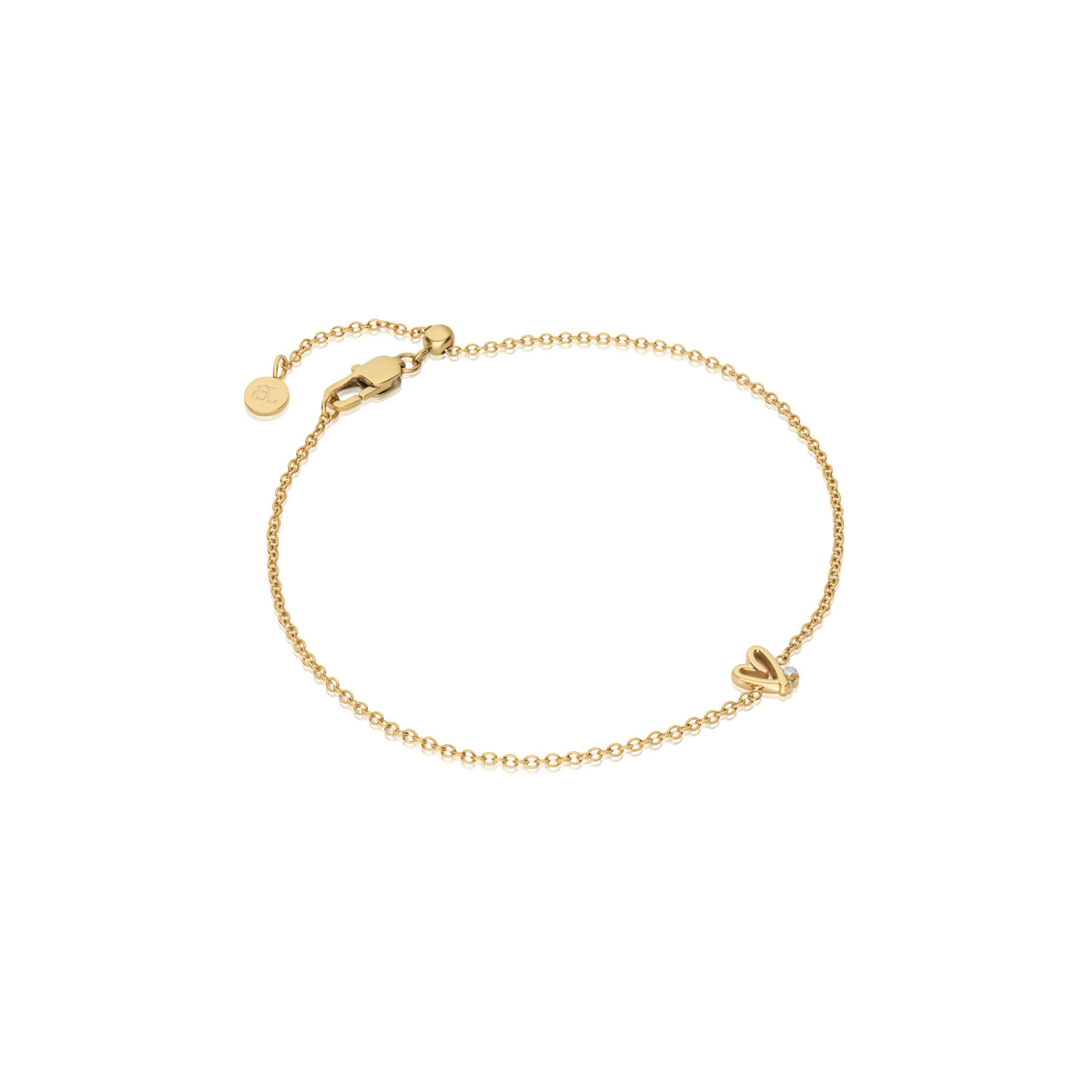 Stories Doodle Heart Bracelet (Gold)