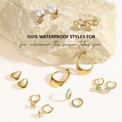 Twisted Organic Hoops (Gold)