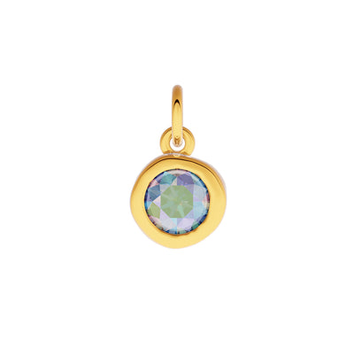 Made Mine Fine Charm - Molten Round Birthstone (Gold)