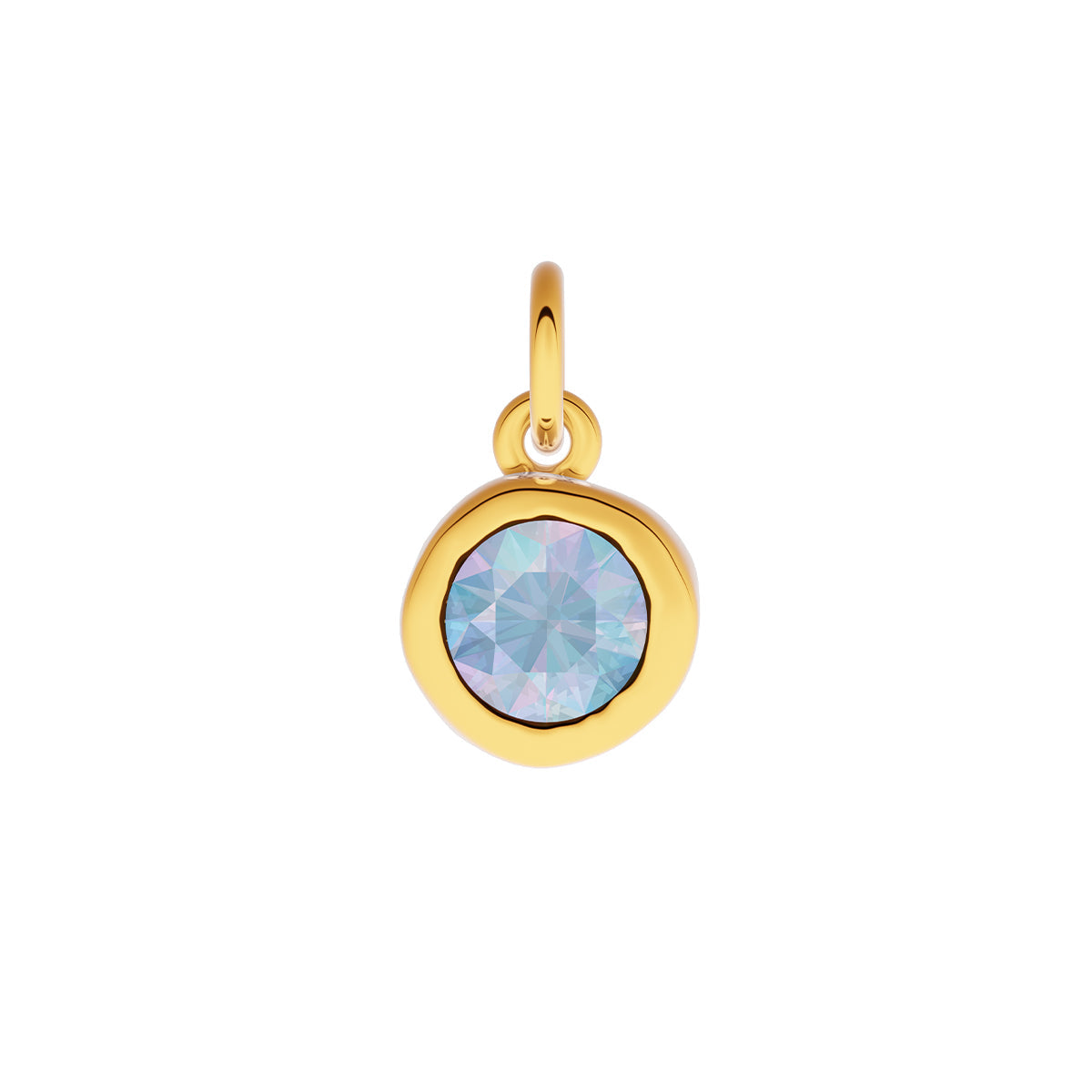 Made Mine Fine Charm - Molten Round Birthstone (Gold)