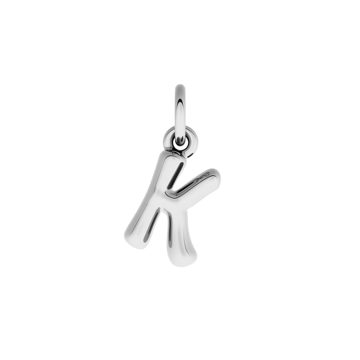 Fine Molten Initial Necklace (Silver)