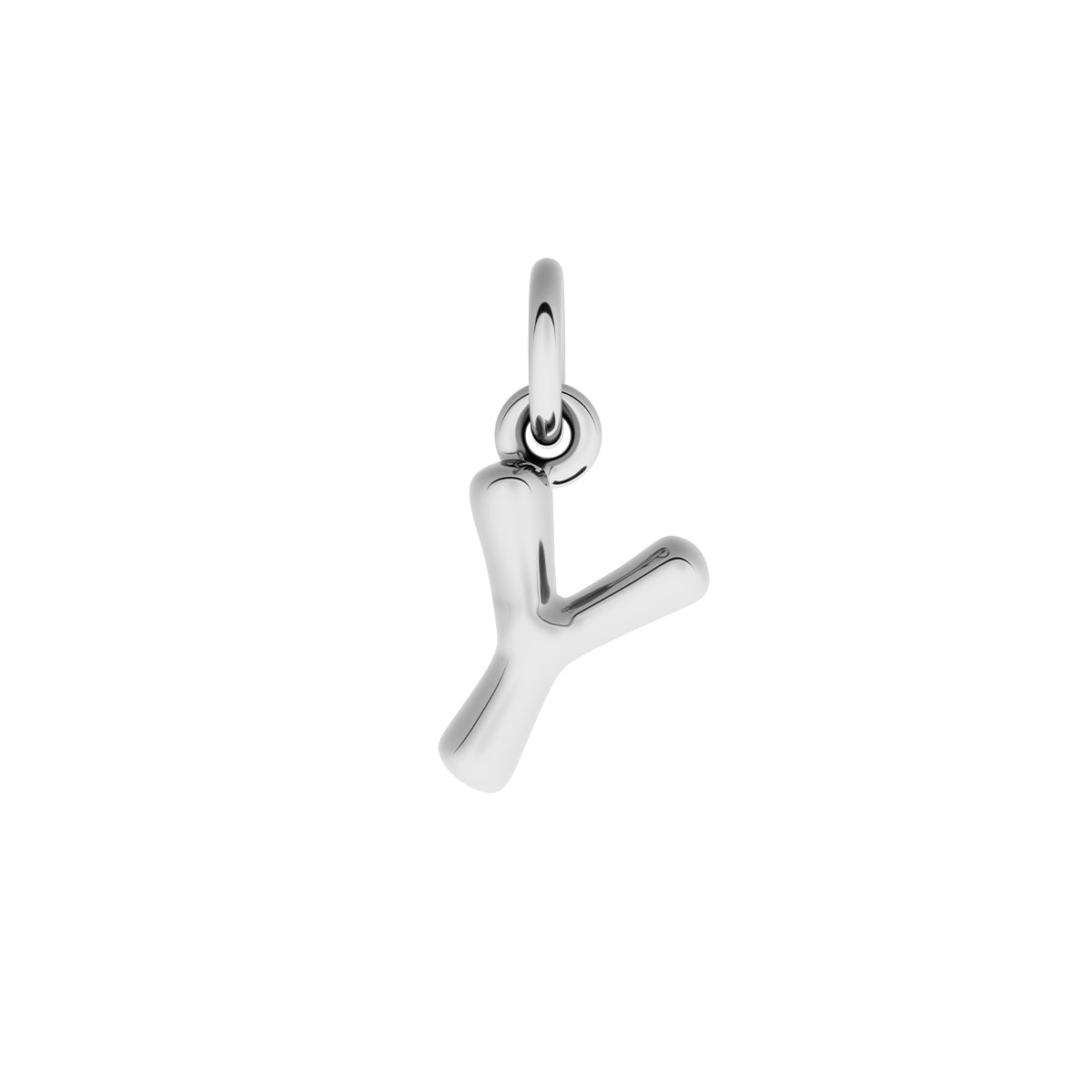 Fine Molten Initial Necklace (Silver)