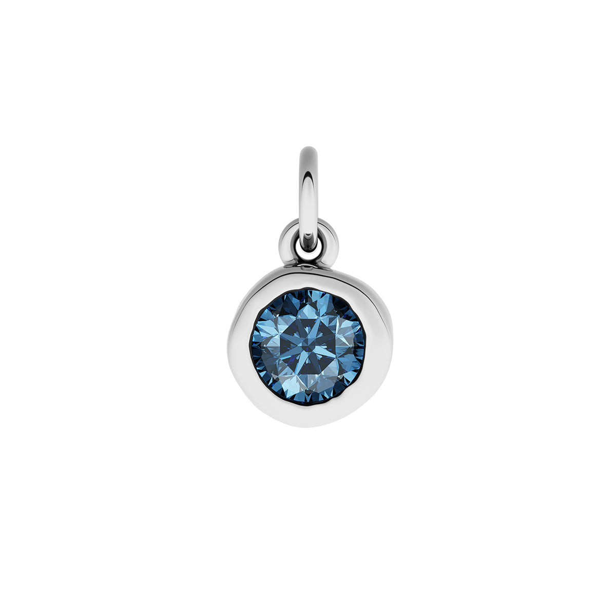 Made Mine Fine Charm - Molten Round Birthstone (Silver)