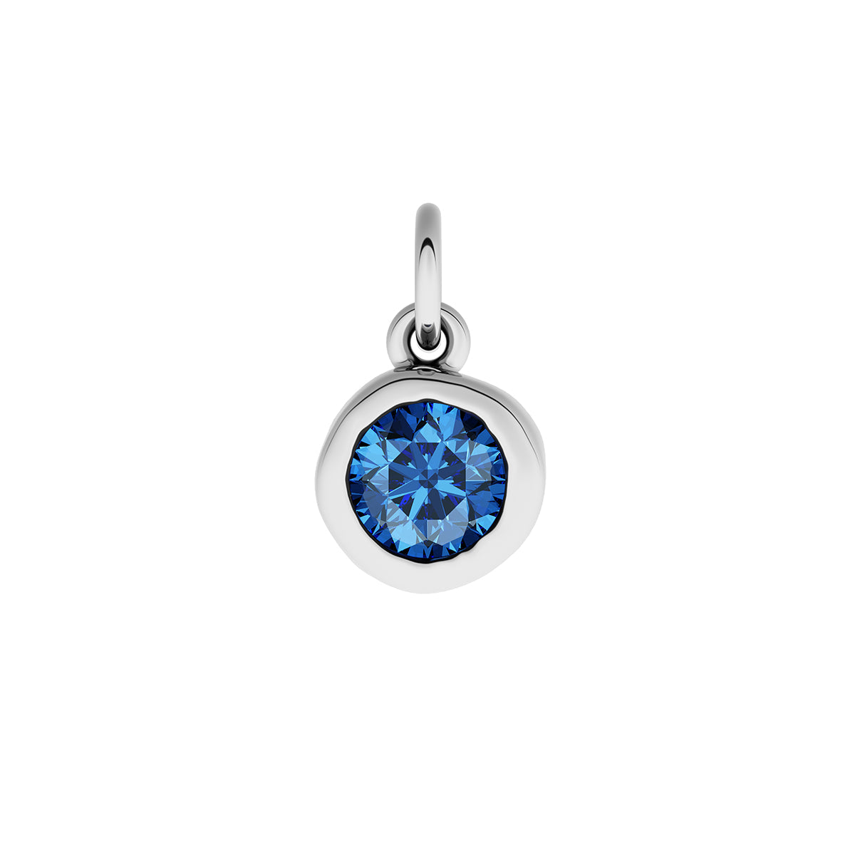 Made Mine Fine Charm - Molten Round Birthstone (Silver)