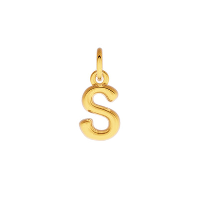 Fine Molten Initial Necklace (Gold)