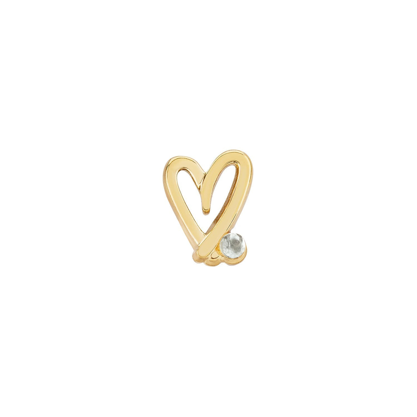 Stacey's Stories Doodle Heart Crystal Ring (Gold)