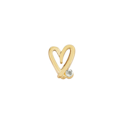Stacey's Stories Doodle Heart Crystal Ring (Gold)