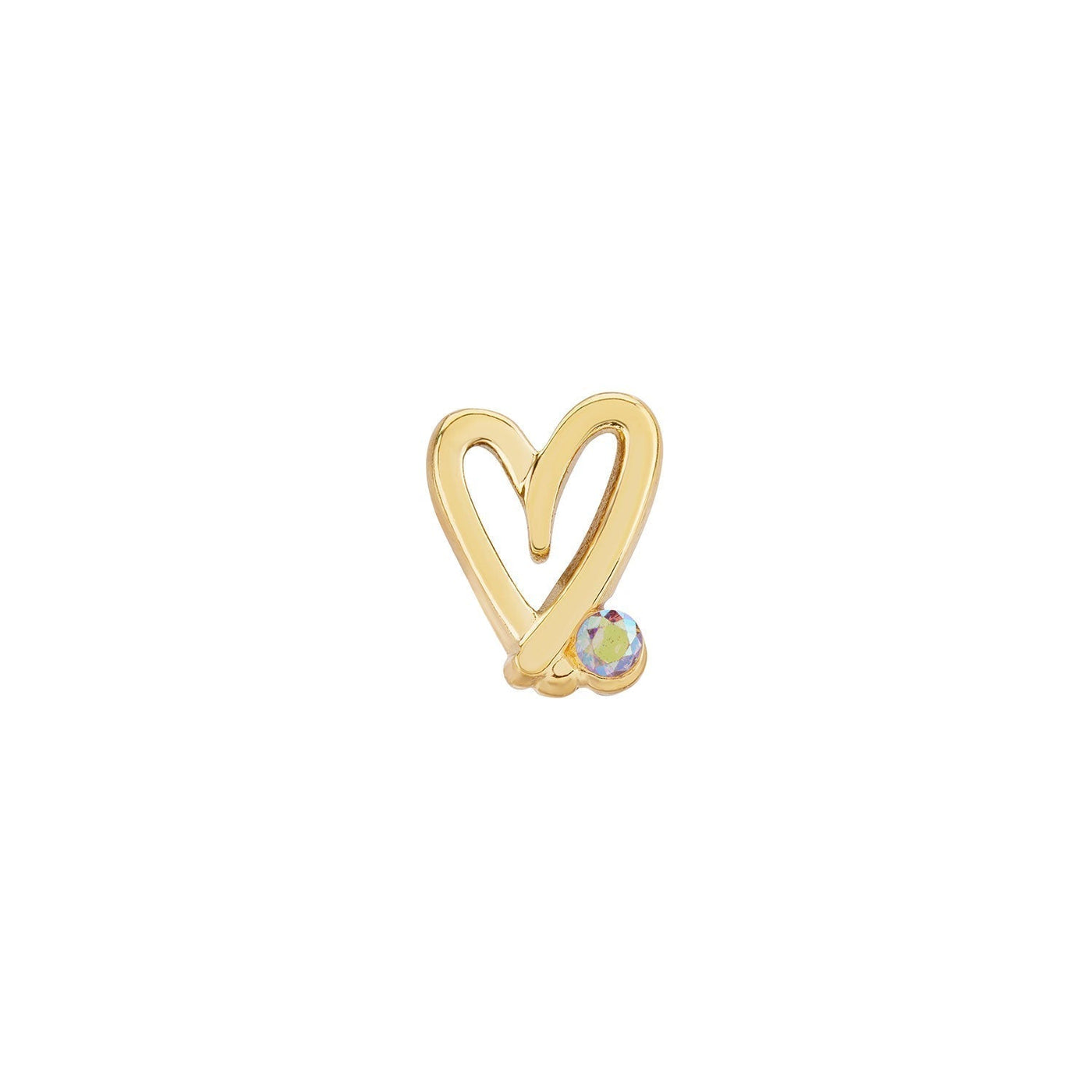 Stacey's Stories Doodle Heart Crystal Ring (Gold)
