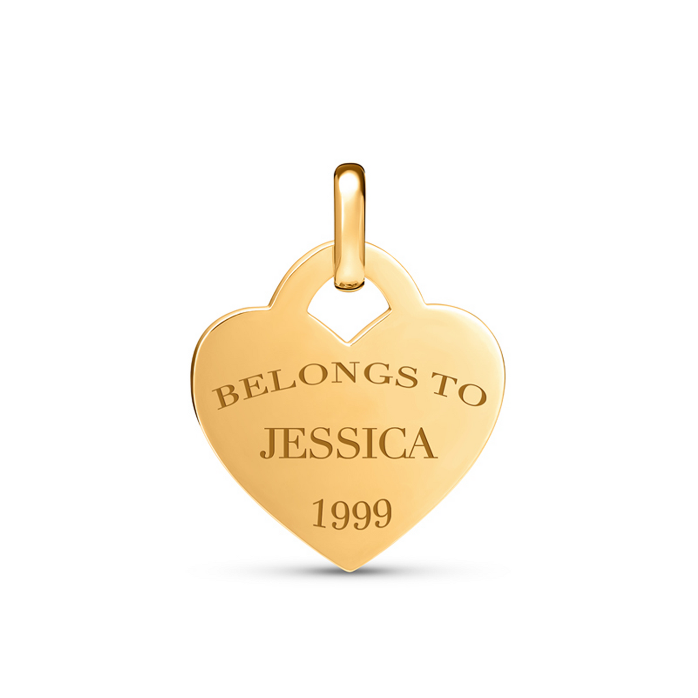 Mini Heart Token Necklace (Gold)