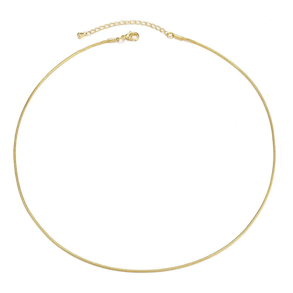 Tarnish Free 18K Gold PVD Plated Jewelry Stainless Steel Herryingbone Chain Necklace