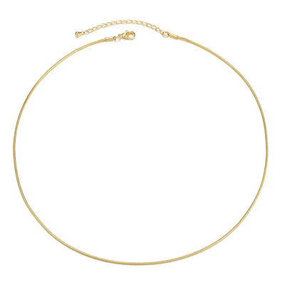 Tarnish Free 18K Gold PVD Plated Jewelry Stainless Steel Herryingbone Chain Necklace