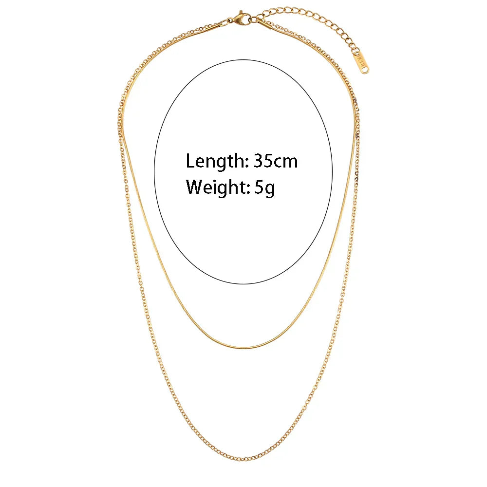 Tarnish Free 18K Gold PVD Plated Jewelry Stainless Steel Herryingbone Chain Necklace