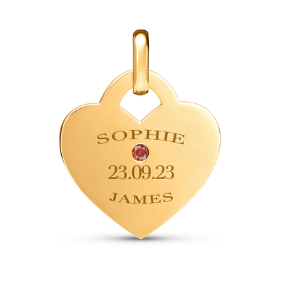 Heart Token Oval Necklace (Gold)