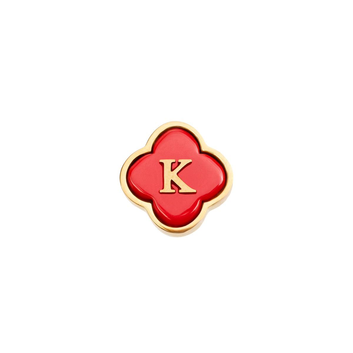 Red Clover Charms (Gold) - Initials