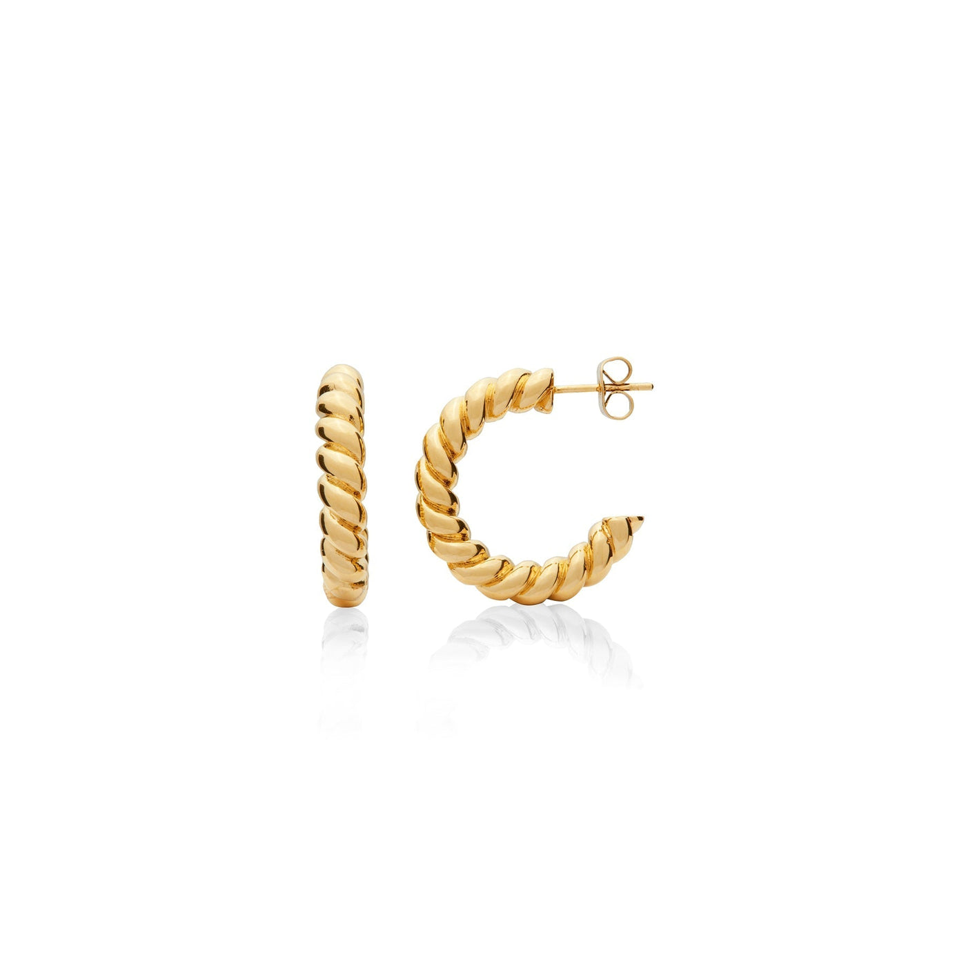 Large Twisted Hoops (Gold)