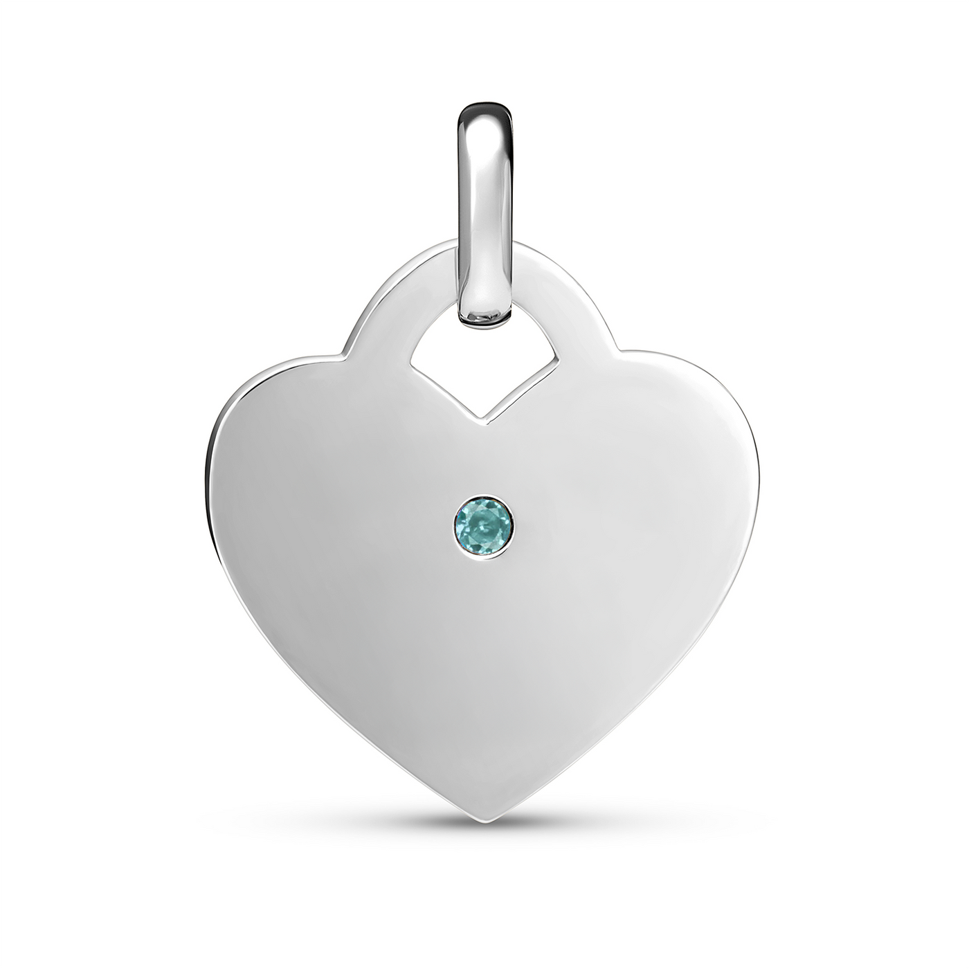 Heart Token Oval Necklace (Silver)