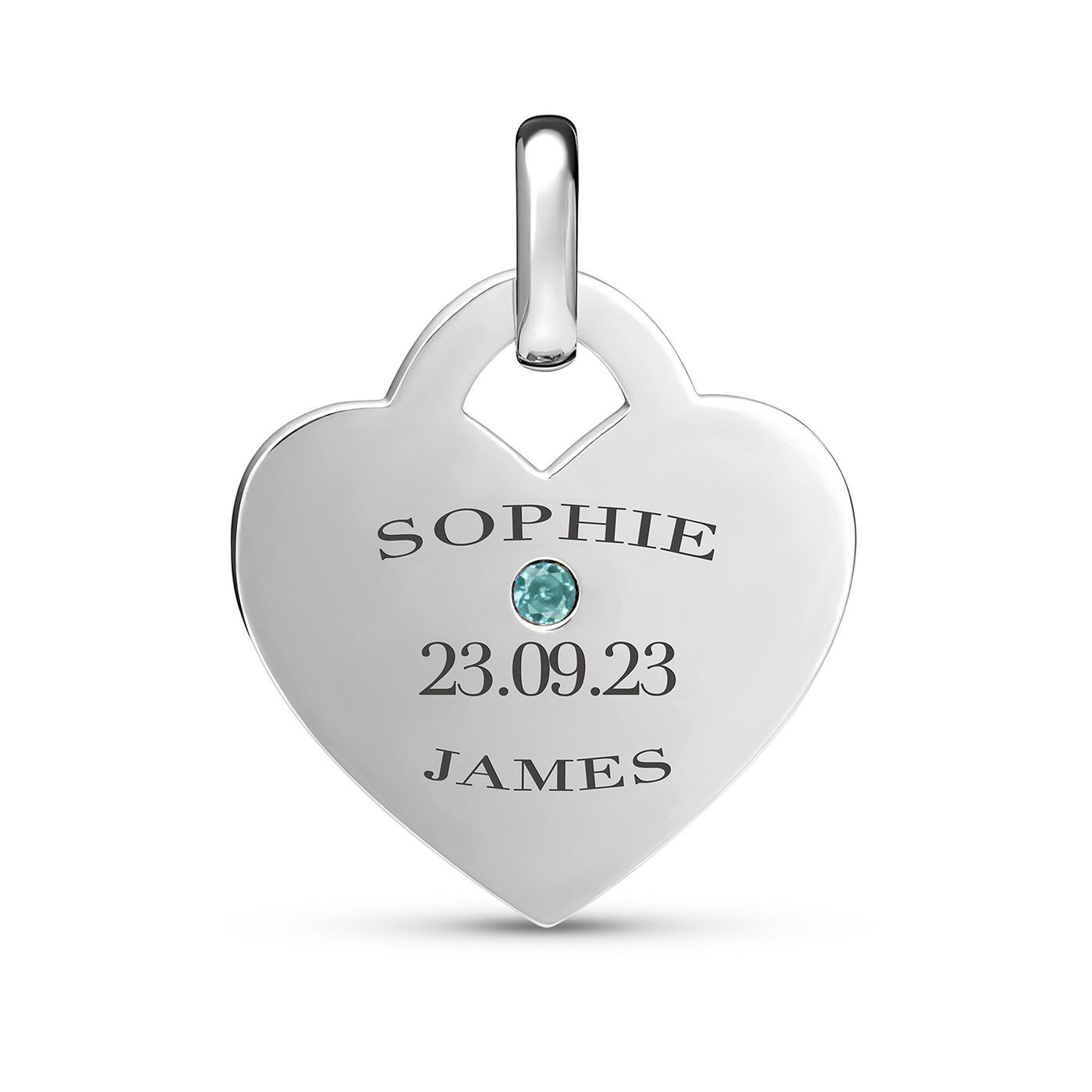 Heart Token Oval Necklace (Silver)