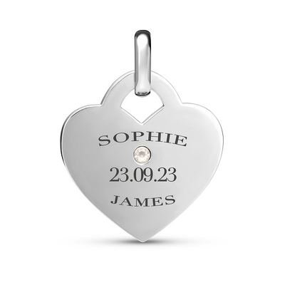 Heart Token Necklace (Silver)