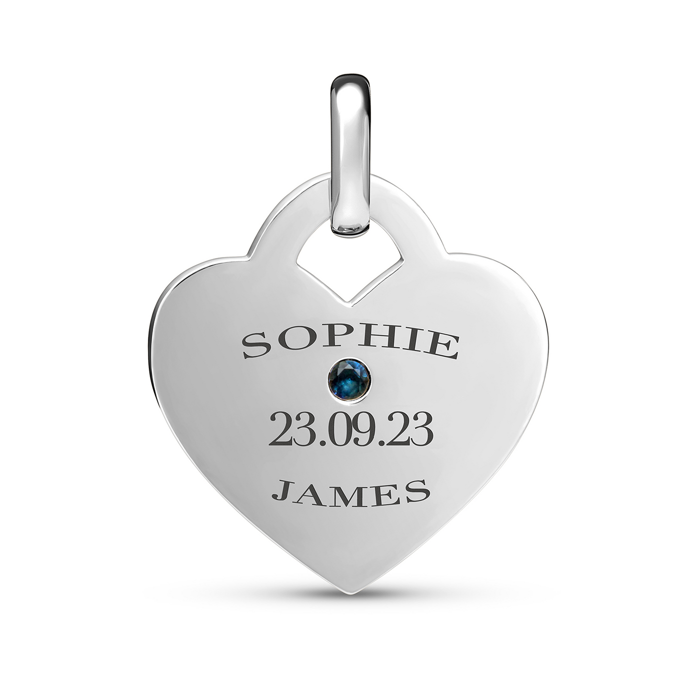 Heart Token Oval Necklace (Silver)